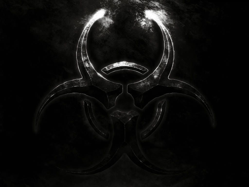 Biohazard Symbol Blue