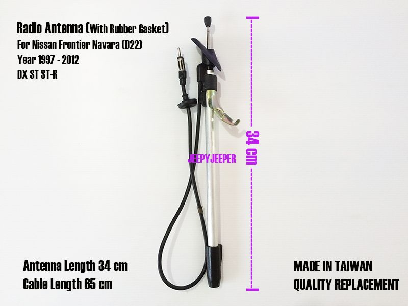 L Radio Antenna For Nissan Frontier Navara Ute D22 Guard Mount Aerial