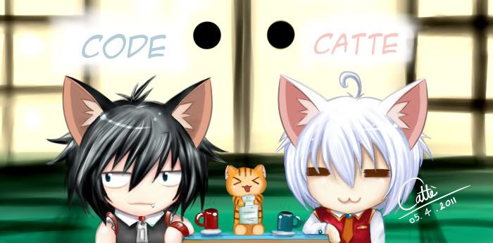 ซ้ายCode กลางวิญญานแมว ขวาCatte