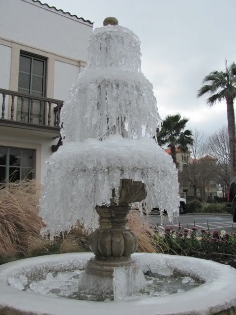 Houston frozen fountain