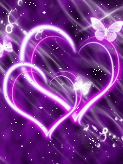 Animated Purple Hearts