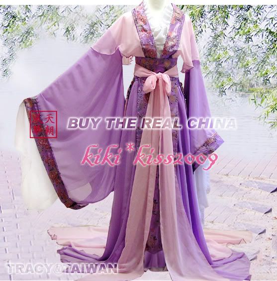 Tang Kimono Purple Dress Cosplay Custom Made HanFu  