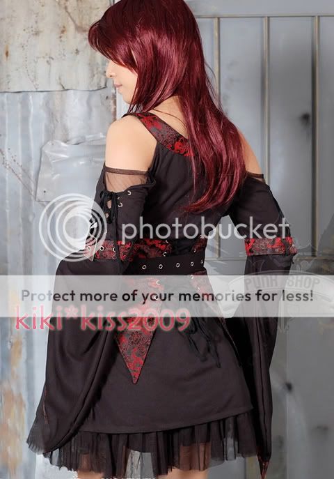 Gothic Lolita Dress Kimono Cosplay Costum Kleider Rot  