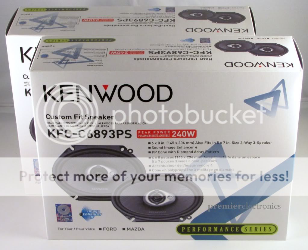 2 Pair Kenwood KFC C6893PS 6x8 5x7 3 Way Car Speakers Custom Fit Ford Mazda