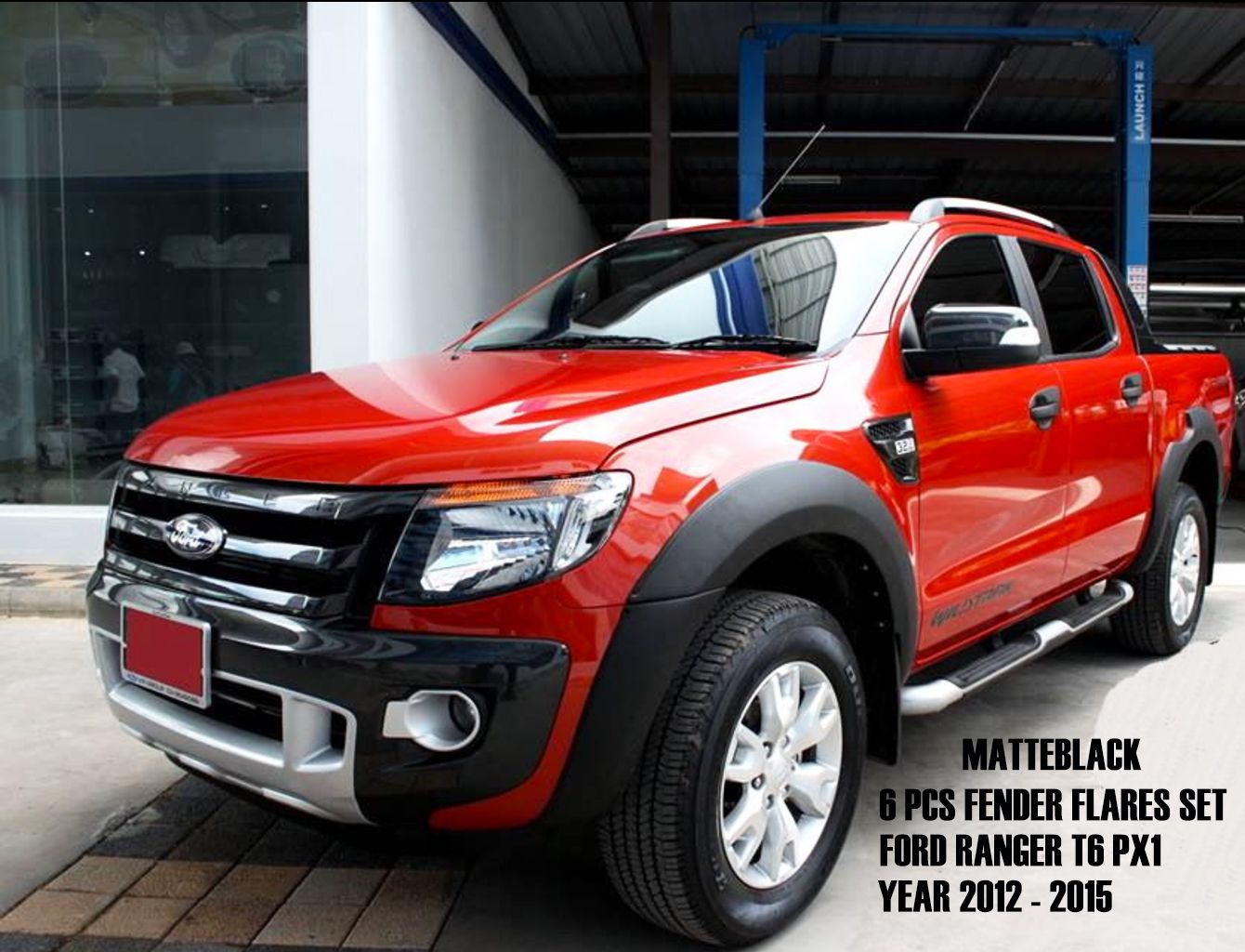 38L GUNMETAL BLUE FORD RANGER WILDTRAK PX MK1 T6 FENDER FLARES 2012