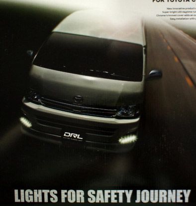 LED Daytime Running Light Fog Lamp Light Cover Toyota Hiace Commuter 2010 2012