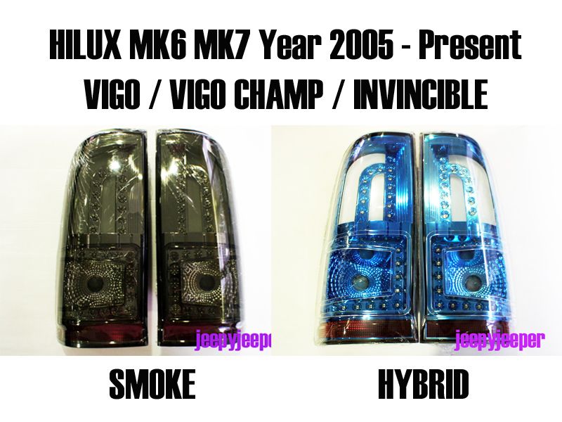 BM LED Tail Light Lamp Toyota Hilux MK6 MK7 Vigo Champ SR5 Smoke Blue 2012 2013