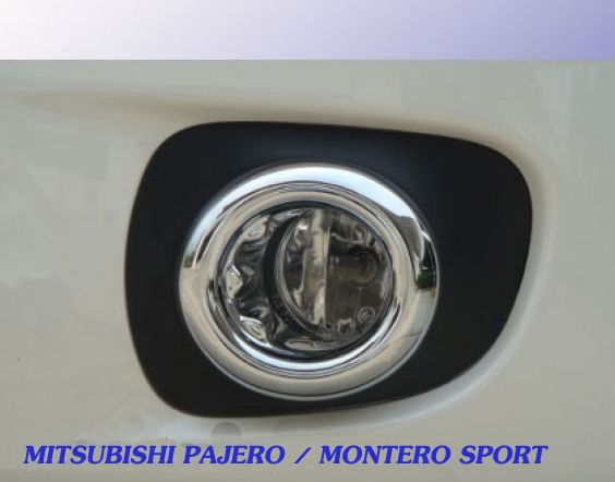Chrome Lamp Spot Light Cover Trim Mitsubishi Pajero Montero Sport 2008 2013 A