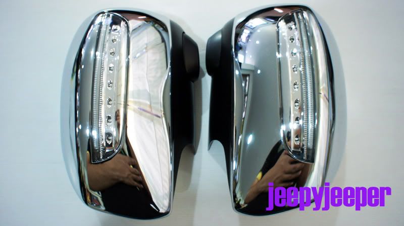 Chrome Mirror Cover LED Welcome Lamp Toyota Hiace Commuter 2005 to Present