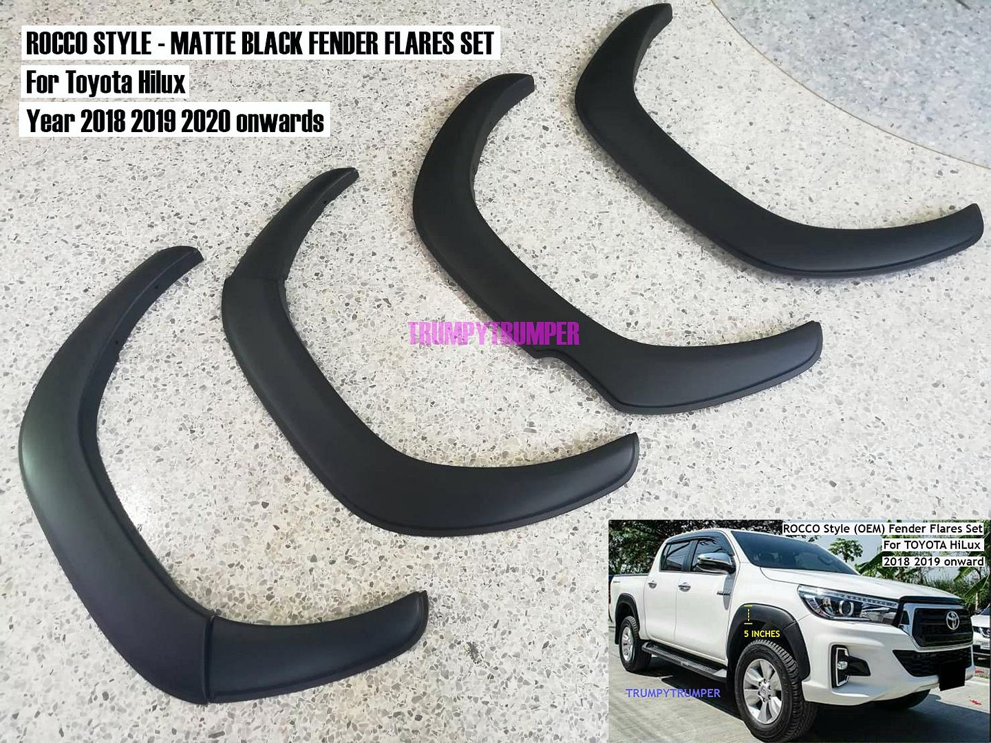 Toyota Hilux Revo Rocco 2018+ - Steel Front Bumper Bull Bar