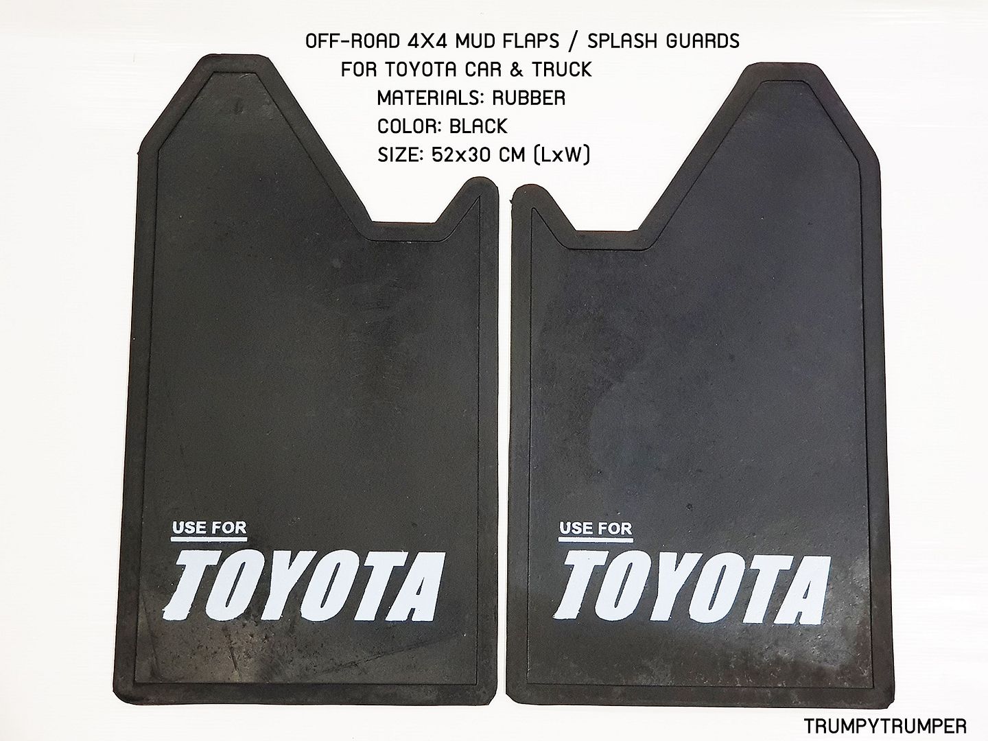 USE FOR TOYOTA 4WD 4X4 OFFROAD MUD FLAPS SPLASH GUARDS CAR TRUCK BLACK
